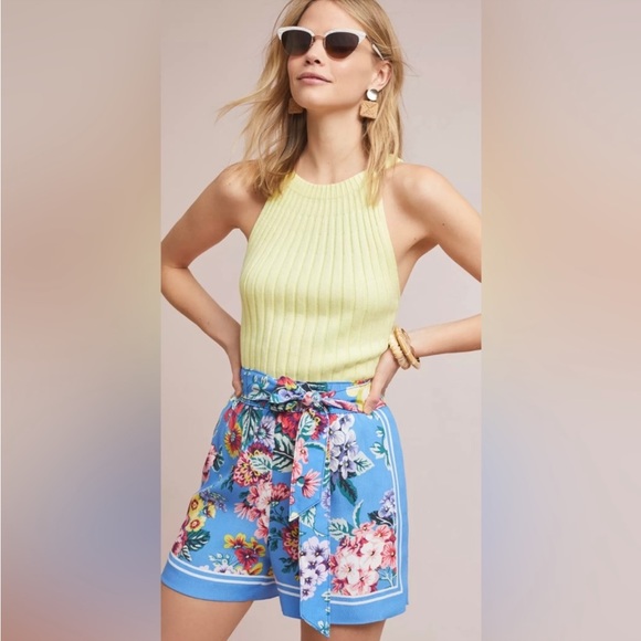 RARE!!! Maeve Anthropologie Blue Floral Tie
Front Shorts - Picture 2 of 5